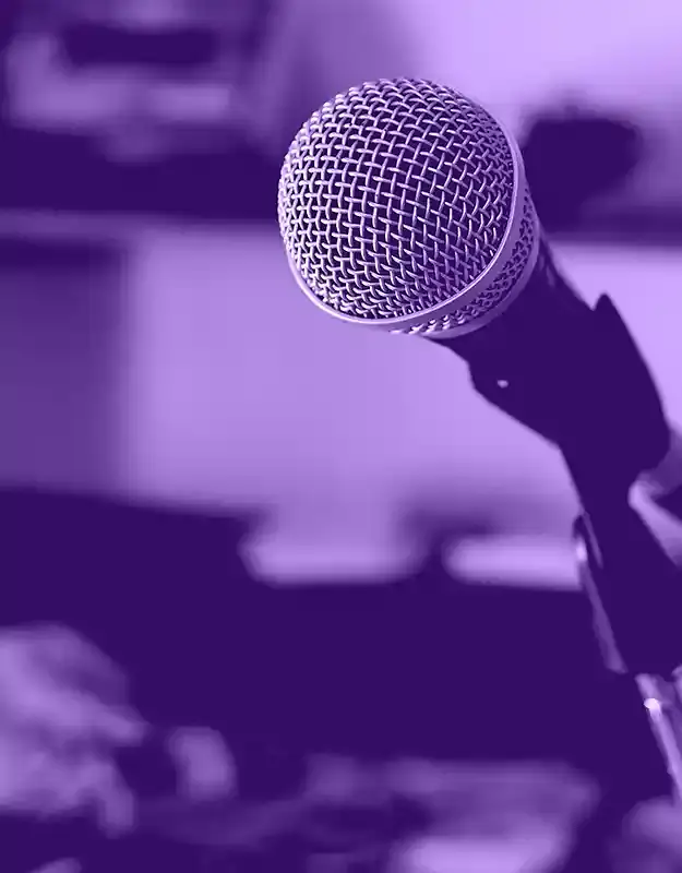 Microphone plugged in waiting for vocal teacher
